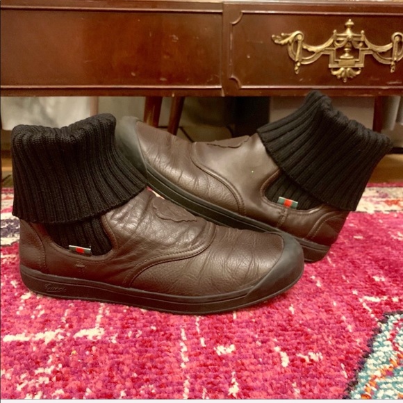 Gucci Other - Reserved Gucci Crest Logo Leather Winter Boots